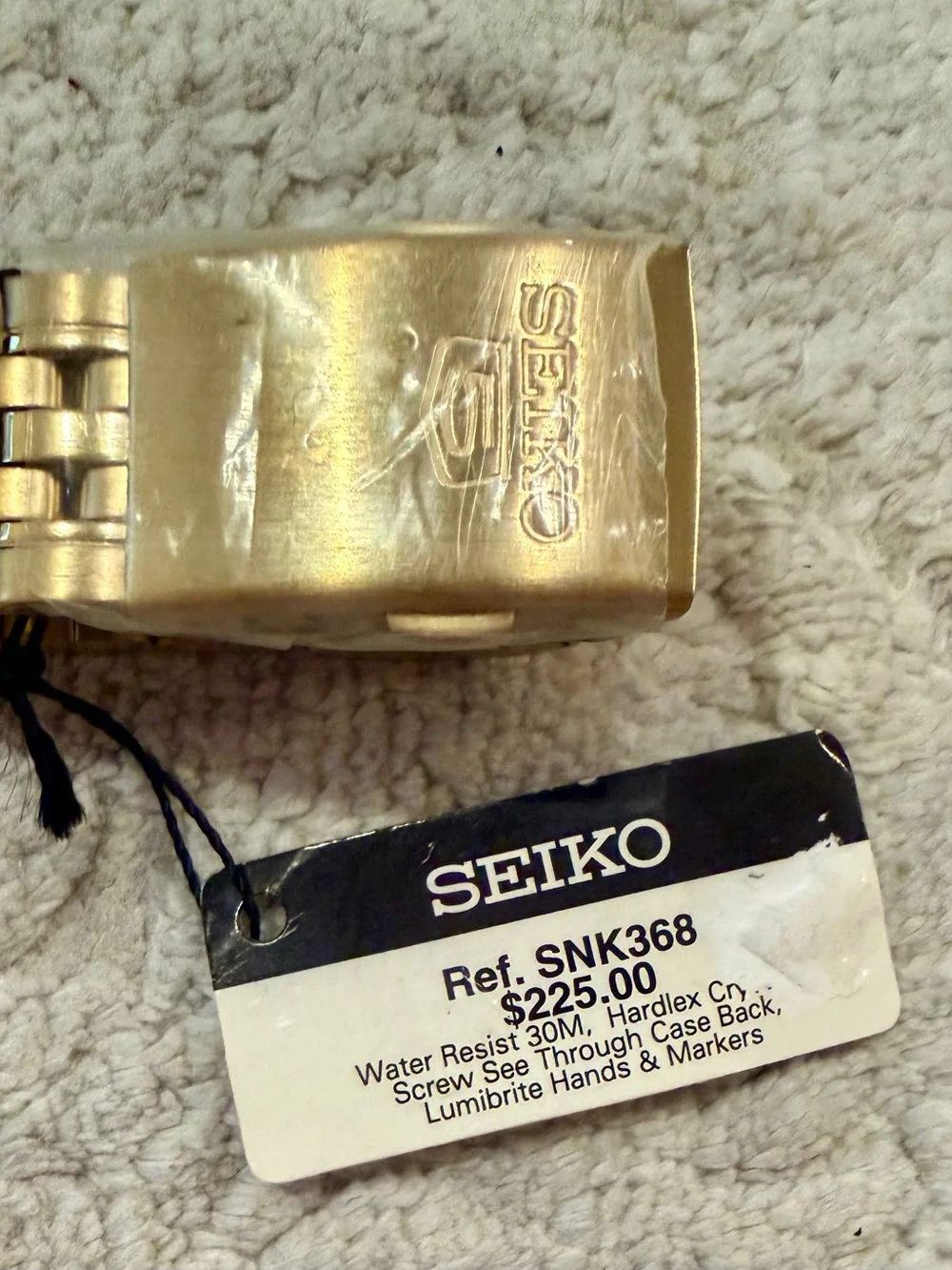 Seiko - SNE368 Men’s Core Black Dial Yellow Gold Steel Bracelet Watch